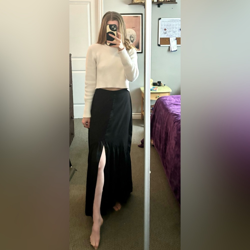 Bobeau slit skirt, black, size small, great condition